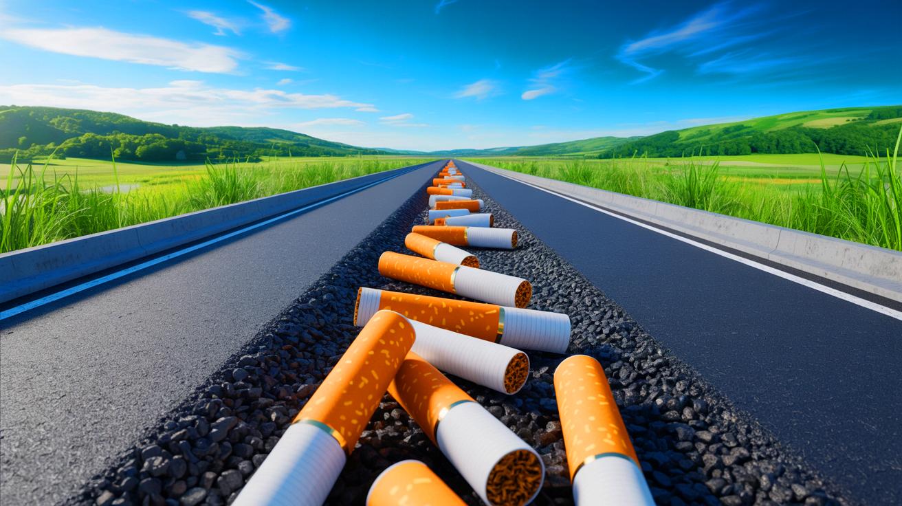 Scientists Face Backlash for Using Cigarette Waste in Road Construction