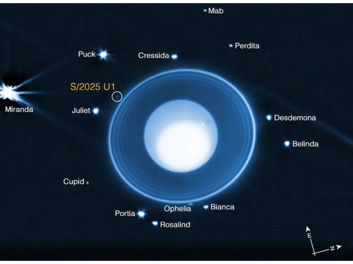 NASA Discovers 29th Uranus Moon S/2025 U1